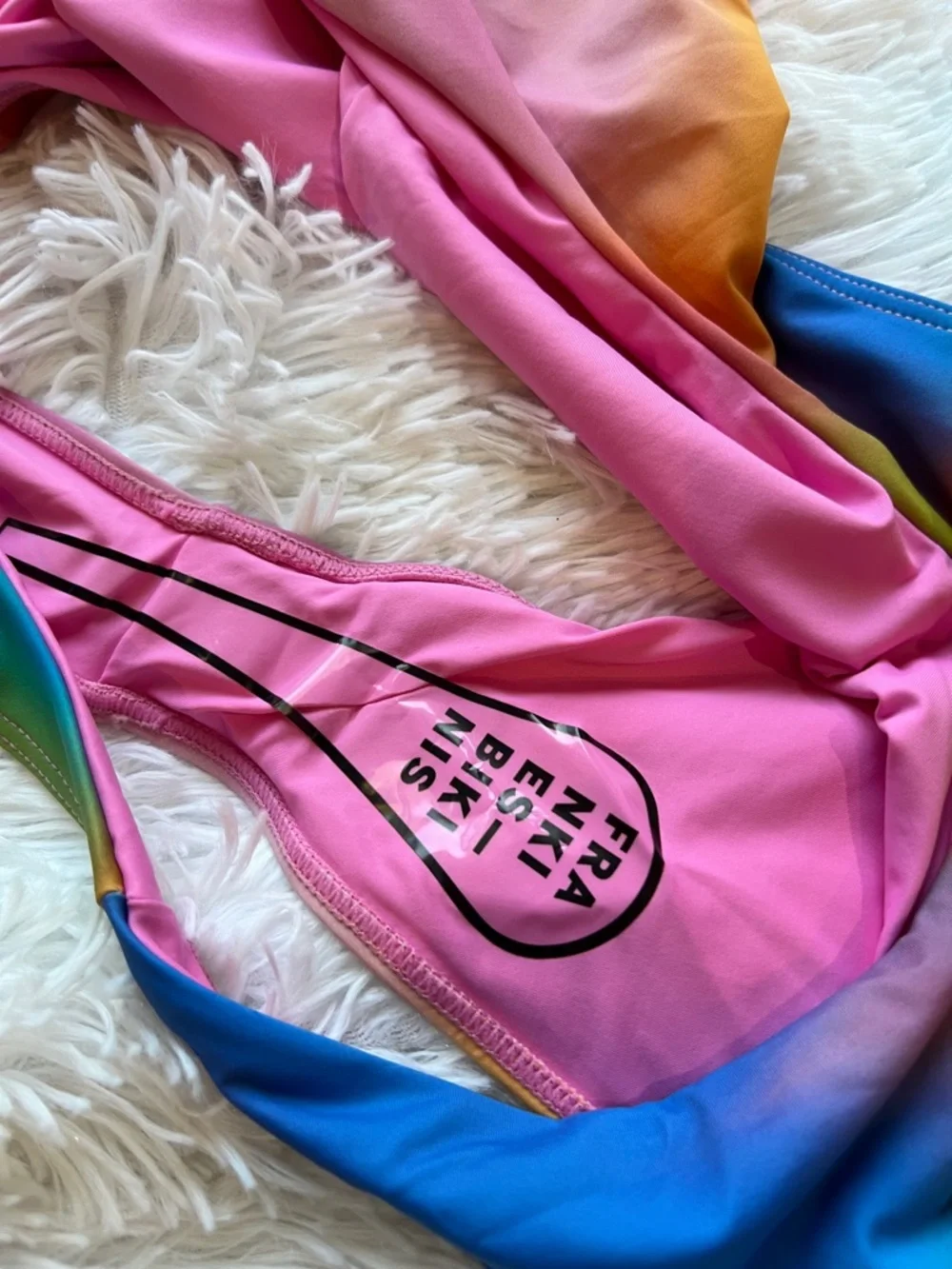 Frankie’s Bikinis 🐠 Cheeky Cut Out Multicolor One-Piece swim bathing suit